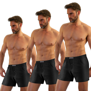 3-pack Klasyczne luźne bokserki męskie bawełniane PANTHER Sesto Senso