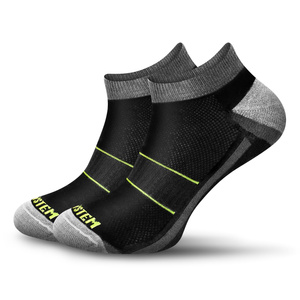 Sesto Senso Herren Sport Socken – Baumwoll Kurzsocken, Nahtlos, Atmungsaktiv, Antibakteriell mit Silberionen, Schwarz, Unisex, Ideal für Sportaktivitäten, Schweißableitend, Thermoregulierend, Komfort und Halt, Ganzjährig Nutzbar
