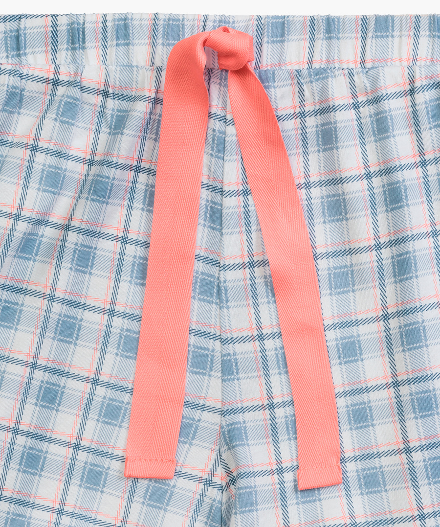 Damenpyjama Nlp-497 Rosa Grau Blau