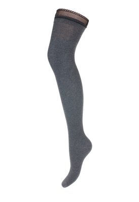 Damensocken aus Baumwolle mit Spitze