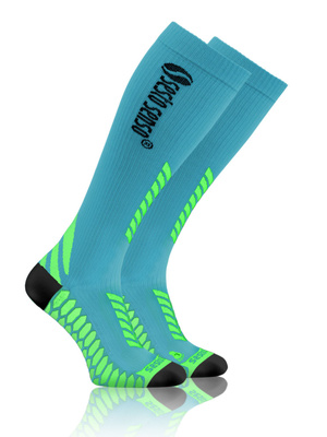 Șosete compresive sport Seria Lungi Turcoaz