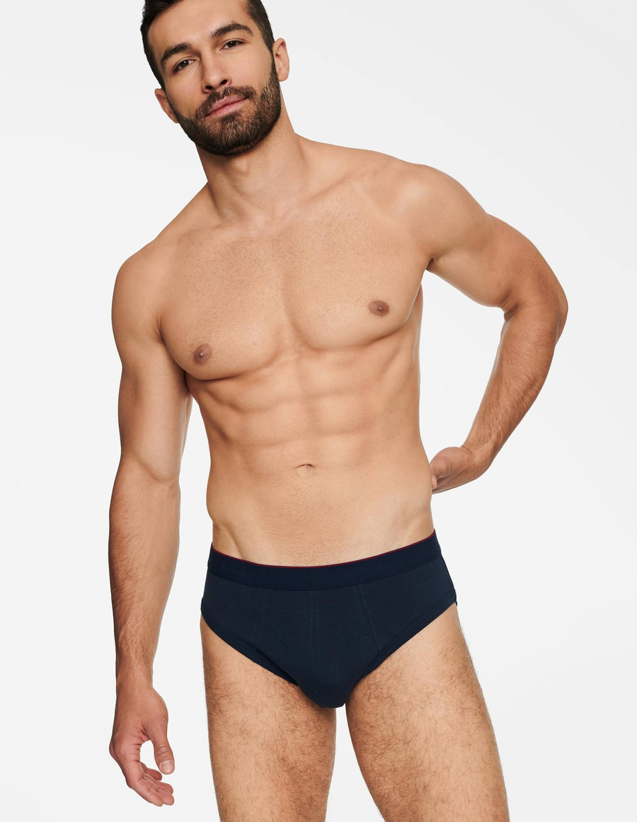 Henderson Herren Unterhosen Burito 18728 – Bequeme Baumwollunterwäsche, Elastisch, Premiumqualität, Vielseitig, Schwarz/Dunkelblau/Weiß, Ohne Muster, Basic Kollektion