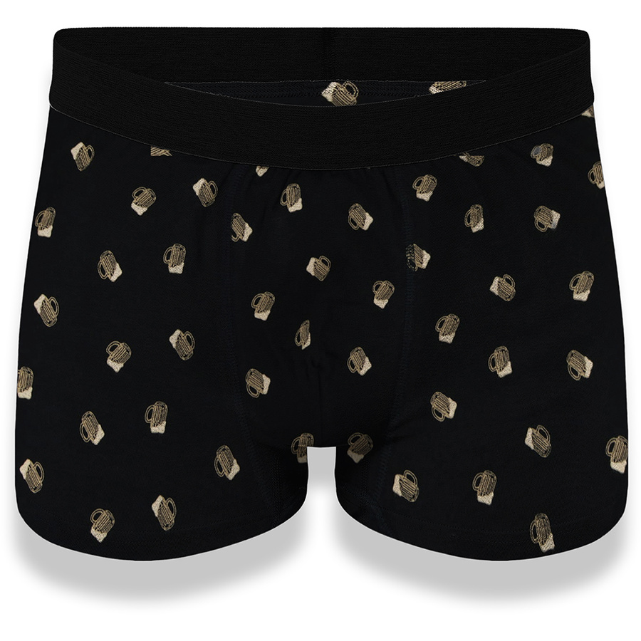 Herren Bier Boxershorts schwarz