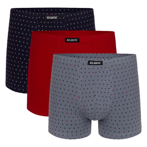 Boxershorts Herren Serie 3MH-025 grau, rot, navy, blau