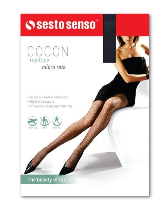 Dresuri tip plasă Micro Rete Cocon Negre