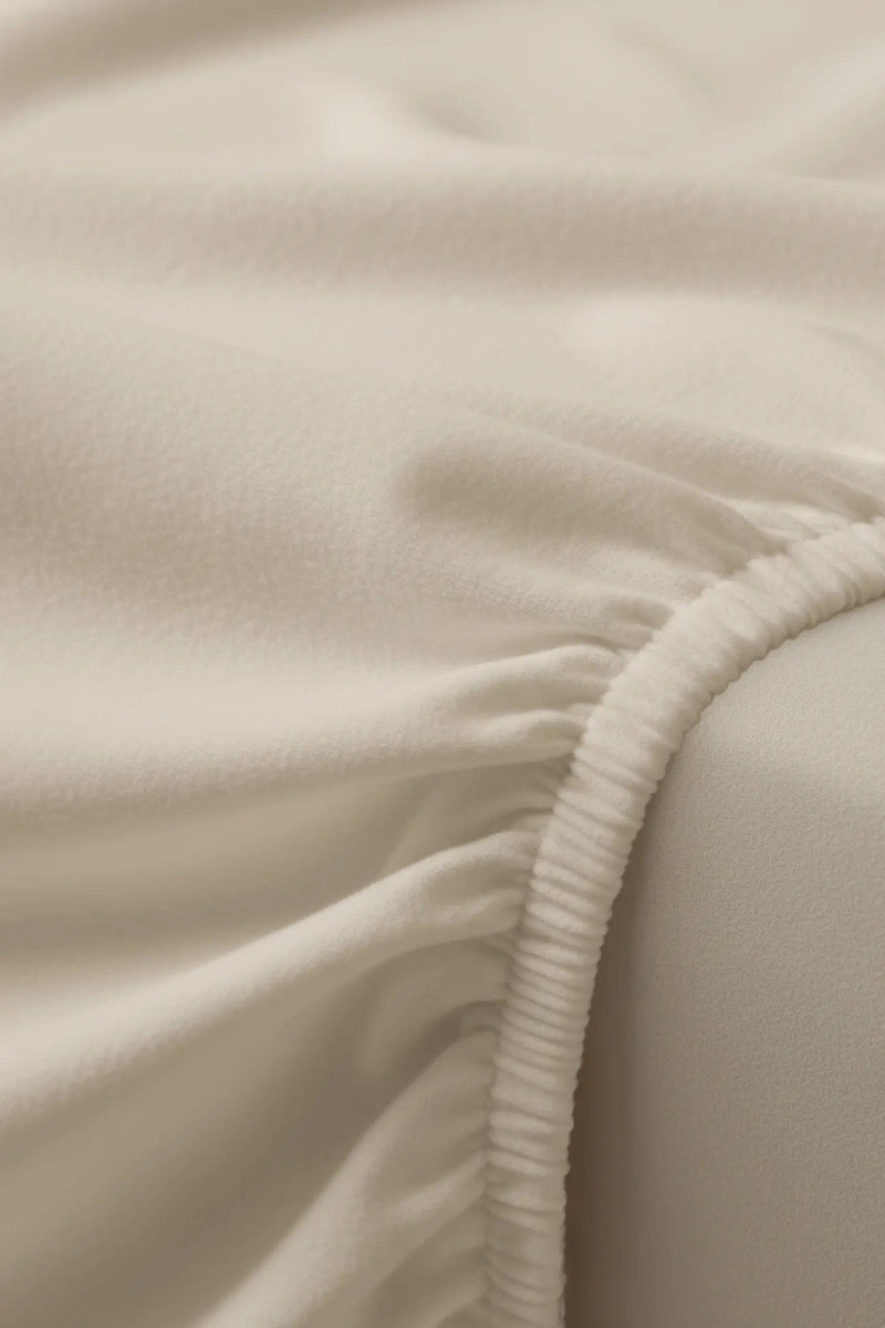 Spannbettlaken Flanell Hellbeige