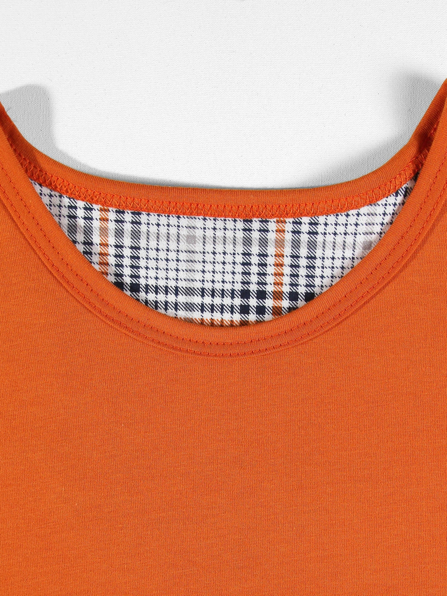 Kurzarm-Schlafanzug Herren Serie Orange