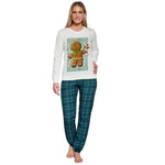 Damen Pyjama Serie 671 Kariert Grün