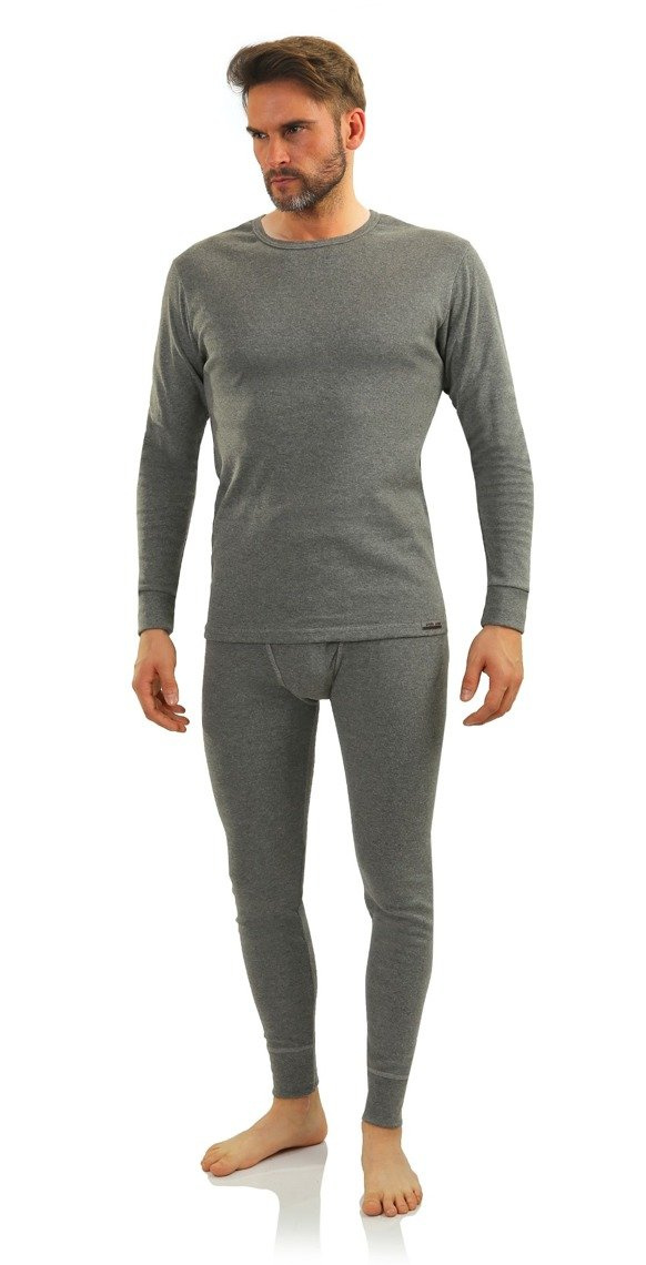 Tricou bărbătesc cu mânecă lungă Art. 111 Gri melanj