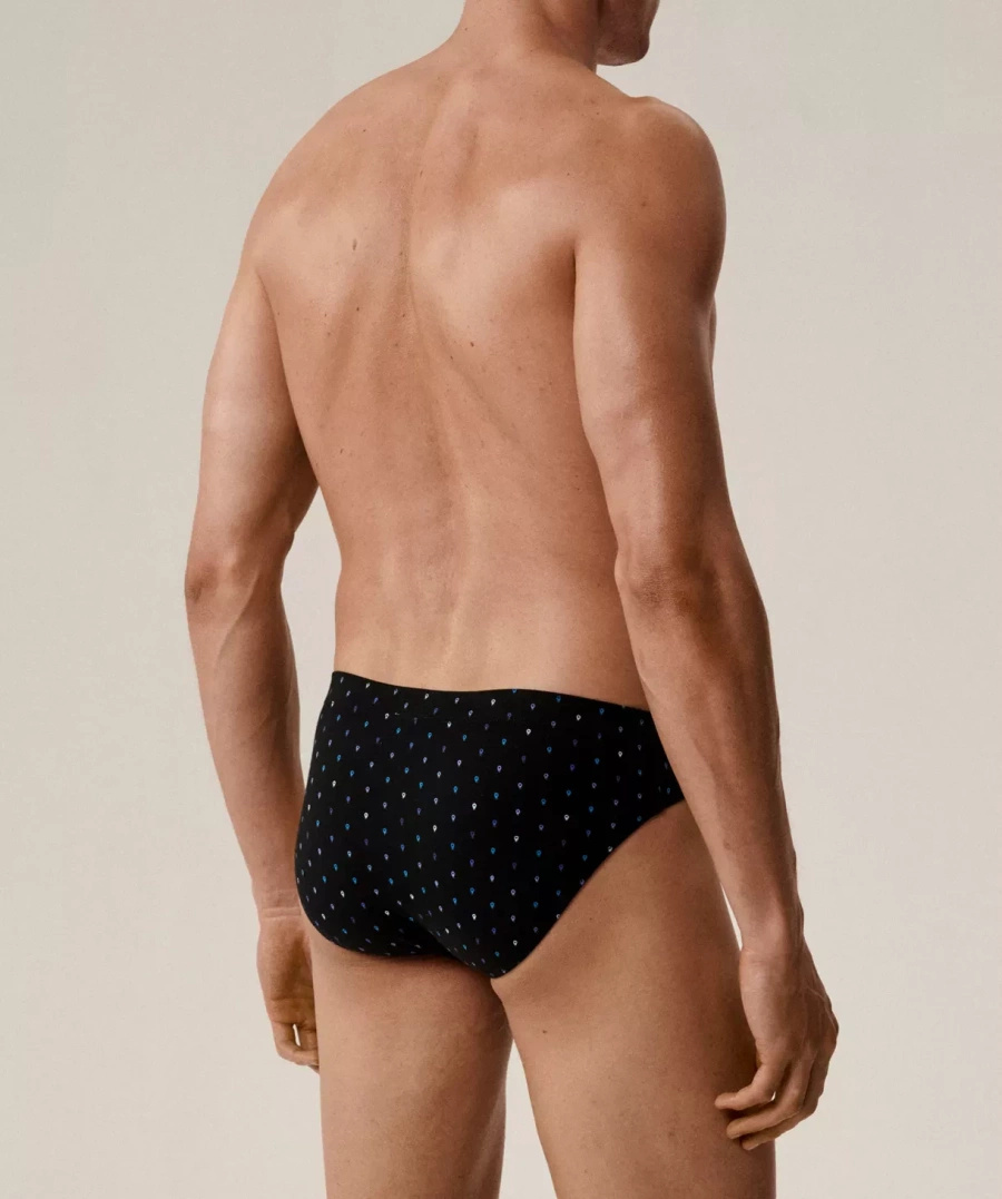 Herren-Slips Sport Serie 3mp-204 Schwarz und Blau