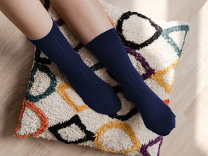 Skarpetki w prążek z wełny merino bezuciskowe art. 130 Steven