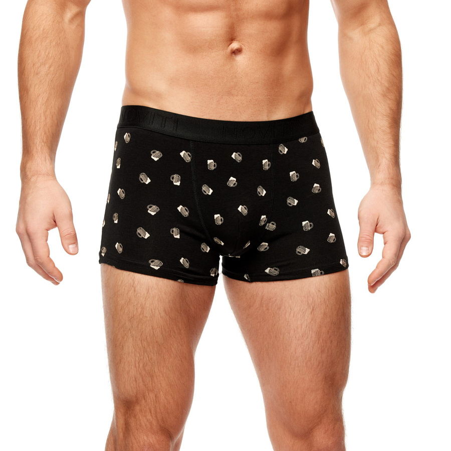 Herren Bier Boxershorts schwarz