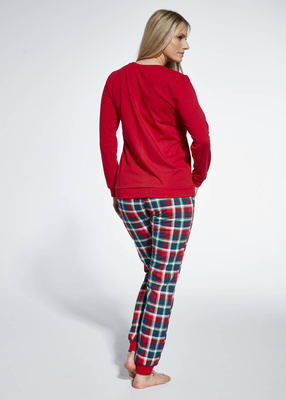 Damenpyjama Serie 671 Karomuster Rot