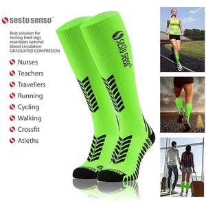 Șosete sport compresive lungi Verde