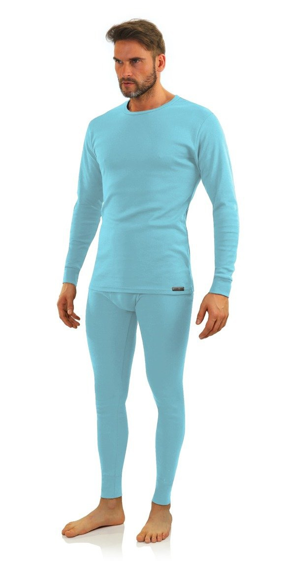 Sesto Senso Herren Kalesony – Atmungsaktive Baumwolle, SLIM FIT, Komfortbund, Ganzjährig Tragbar, Blau, Art. 114