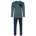 Herrenschlafanzug Serie Blau Beige
