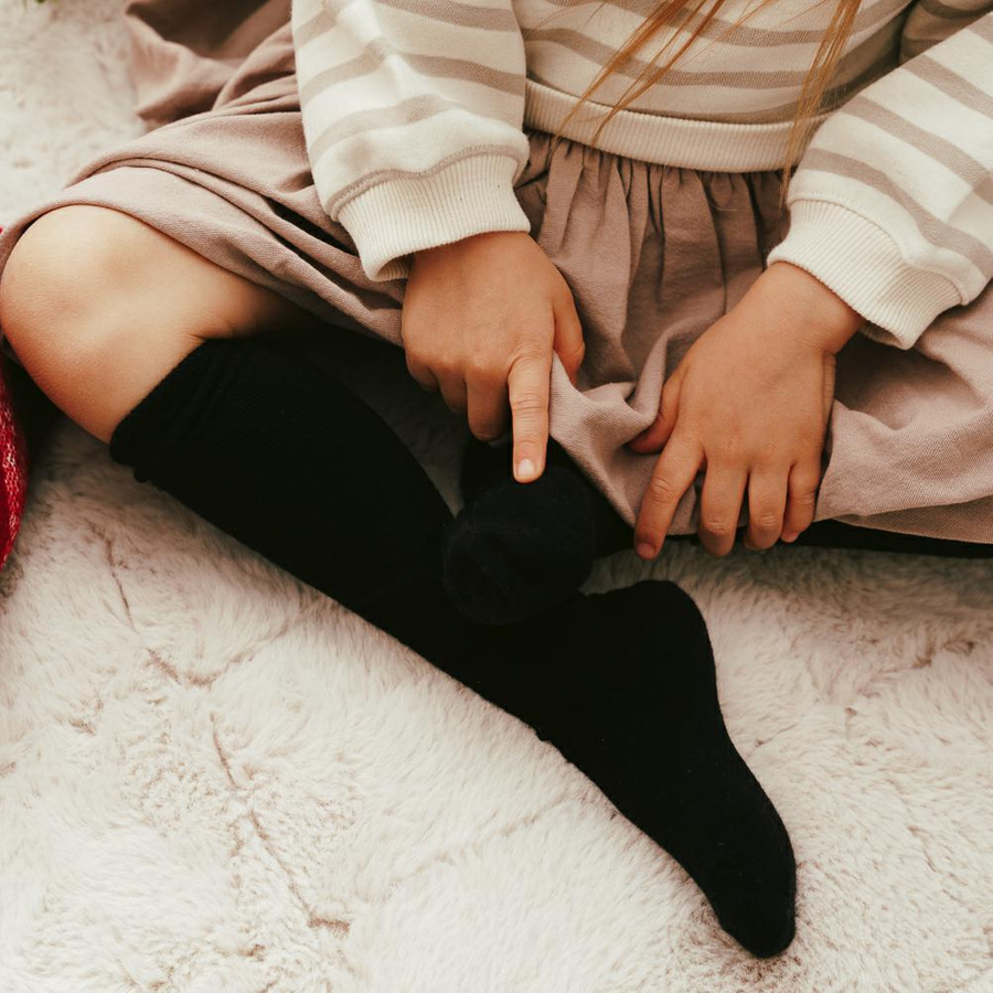 Kniestrümpfe Kinder Serie Art. 072 Schwarz