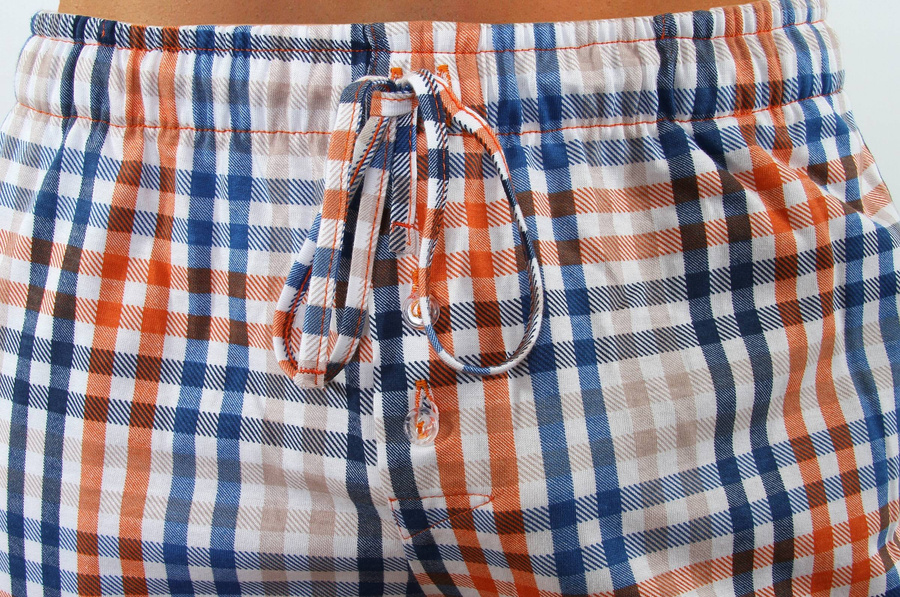 Schlafanzug Herrenserie Blau-Rot