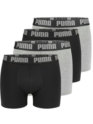 Men's Boxer Shorts 4 Pack Puma Comfort Stretch Black Grey