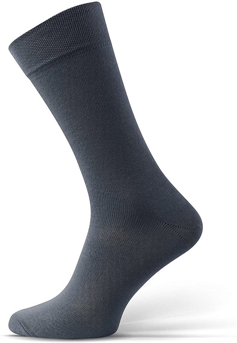 Sesto Senso Herren Anzugsocken – Klassisch, Bequem, Lin Toe® Technologie, Hoher Baumwollanteil, Atmungsaktiv, Elastisch, Für Formelle Anlässe, Grau