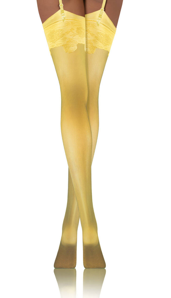 Sesto Senso Damen Strümpfe PDP 03 – Elegante Halbmatte Feinstrümpfe, 20 DEN, Komfortabel und Elastisch, Poliamid, Ideal für Arbeit und Romantische Anlässe, Gelb, Für Frauen