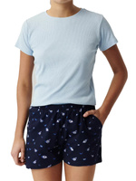 Damenpyjama Nlp-490 Blau