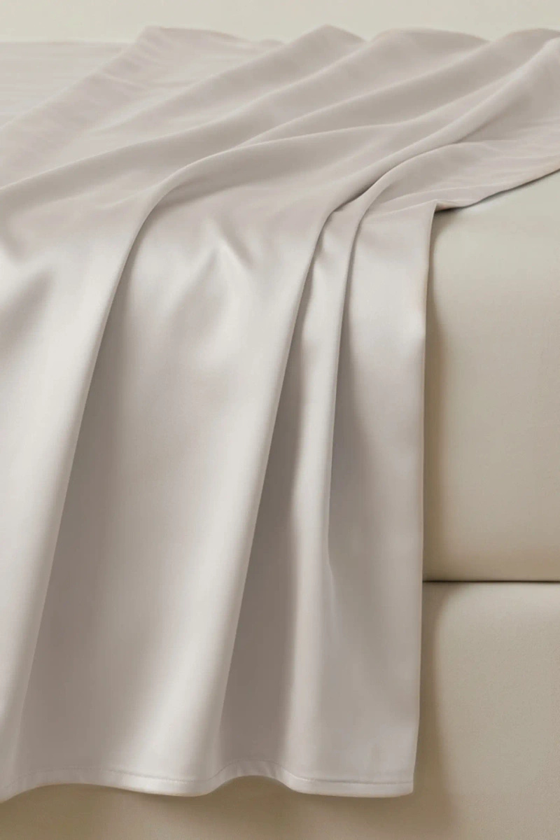 Cearceaf Satin Bej Fără Elastic