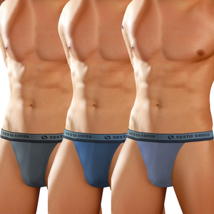 Herren-Strings STM01 Grau/Blau