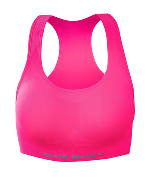 Sesto Senso Damen Seamless Sport-BH – Nahtloser Top, Doppelschicht, Atmungsaktiv, Schnelltrocknend, Elastisch, Für Fitness & Crossfit, Rosa, Poliamid-Elastan Mix