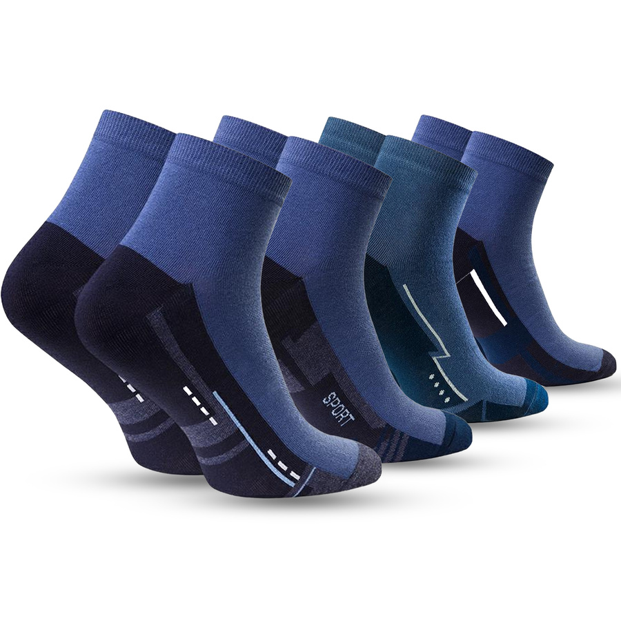 Șosete scurte sport pentru bărbați Krótkie skarpety sportowe albastre