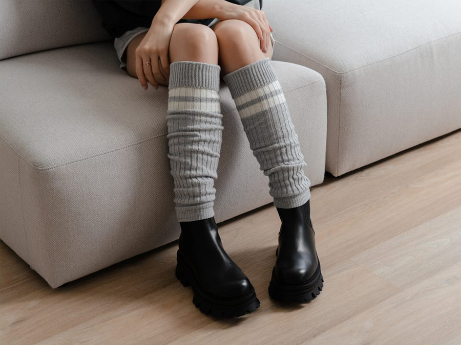 Wadenwärmer Damen Serie Schwarz