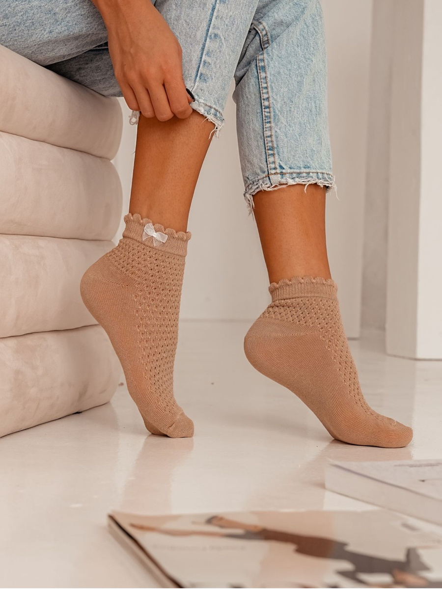 Damen Socken Serie Beige