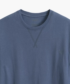 Herrenpyjama Serie nmp-393 Grau/Marineblau