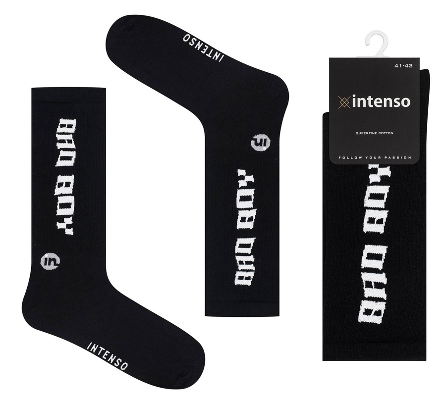 Super Retro Socken mit Aufschriften für ihn Bad Boy