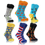 6X FINEST farbige Socken als Geschenk von Sesto Senso