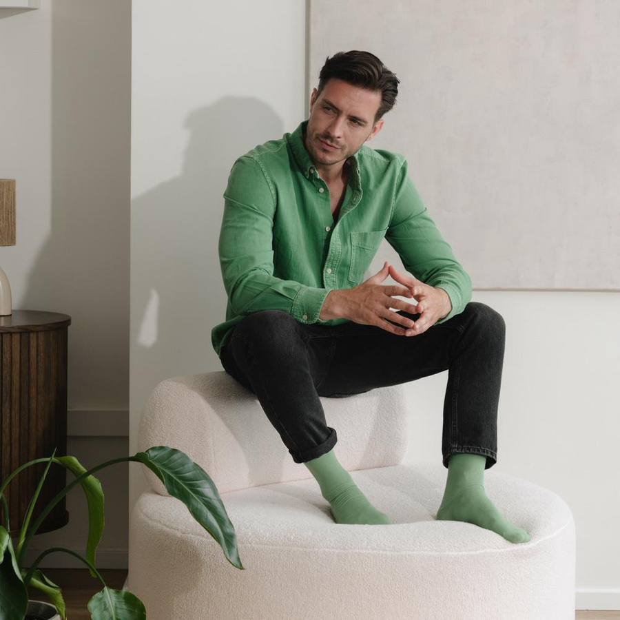 Socken Herrlich Serie Dünn Einfach Hellgrün