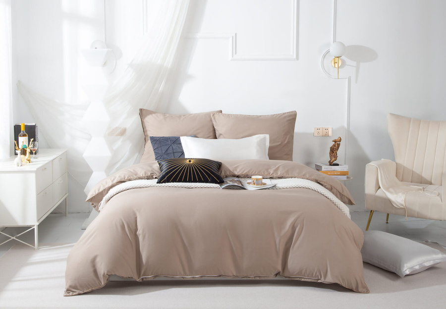 Bettwäsche Beige Gold