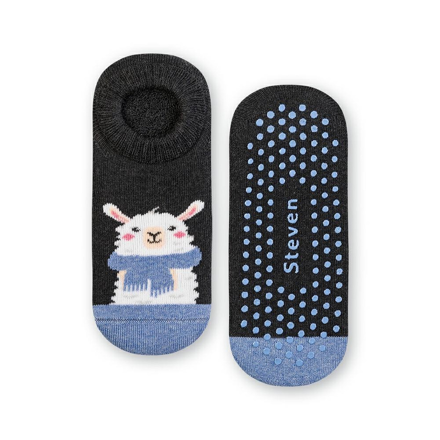 Stopki frotte z ABS art. 134 XG037 melanż grafit