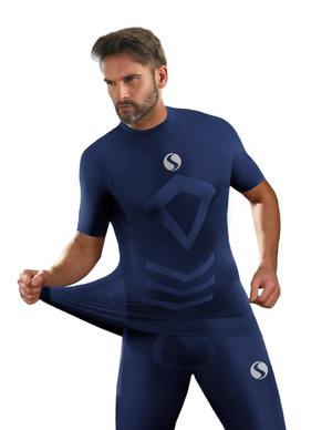 Kurzarmshirt Thermo Active Dunkelblau