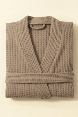 S BATHROBE WAFFLE C.BEIGE XXL