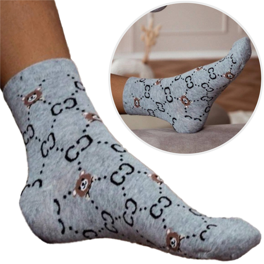 Damensocken Wzorzyste 200 Grau