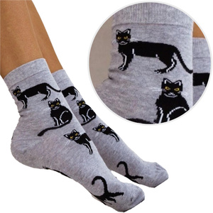 Damensocken Cats, Farbe Braun, Größe 37-41
