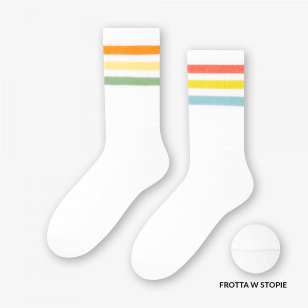 Sportliche gestreifte Socken für Damen/Herren Mehr Mode