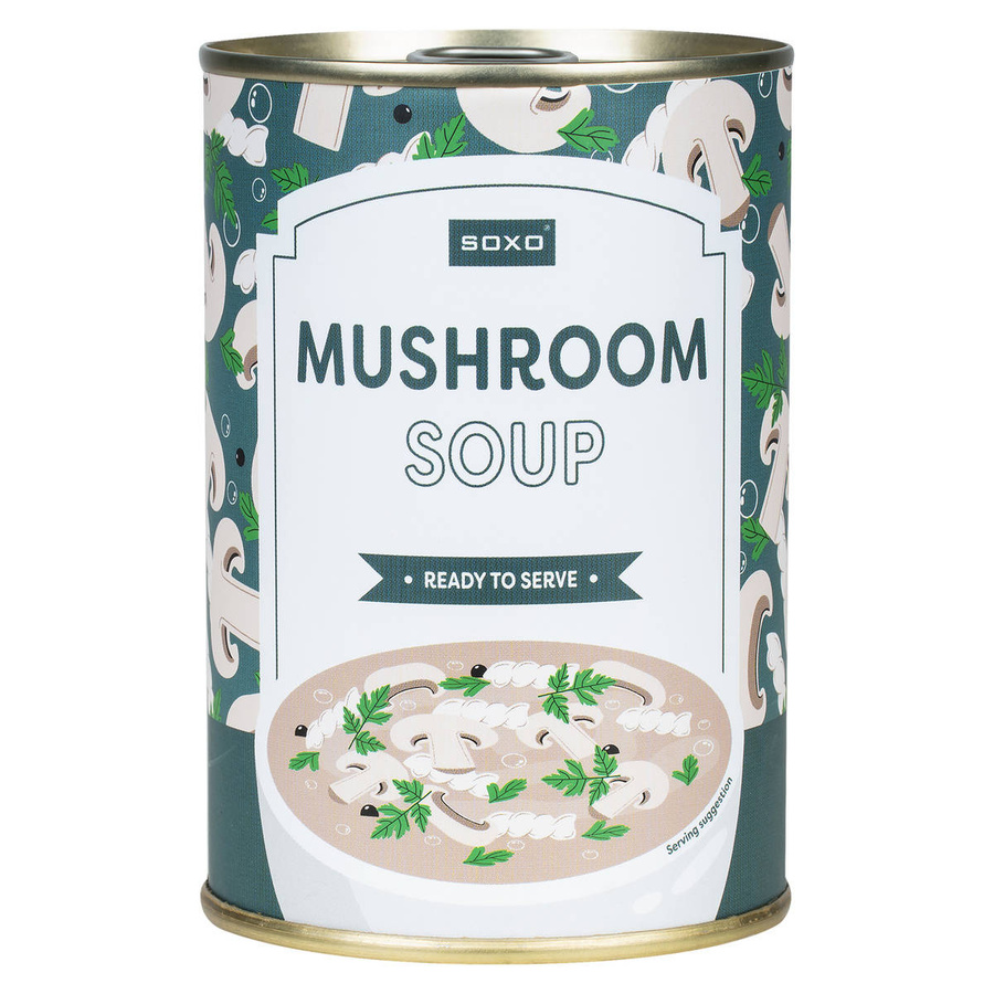 Kolorowe Męskie | Damskie Skarpetki SOXO GOOD STUFF mushroom soup w puszce wesołe bawełniane na prezent Unisex