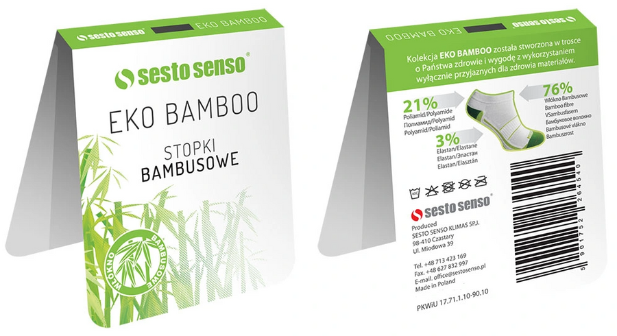 10X EKO BAMBOO Bambus Füße Sesto Senso