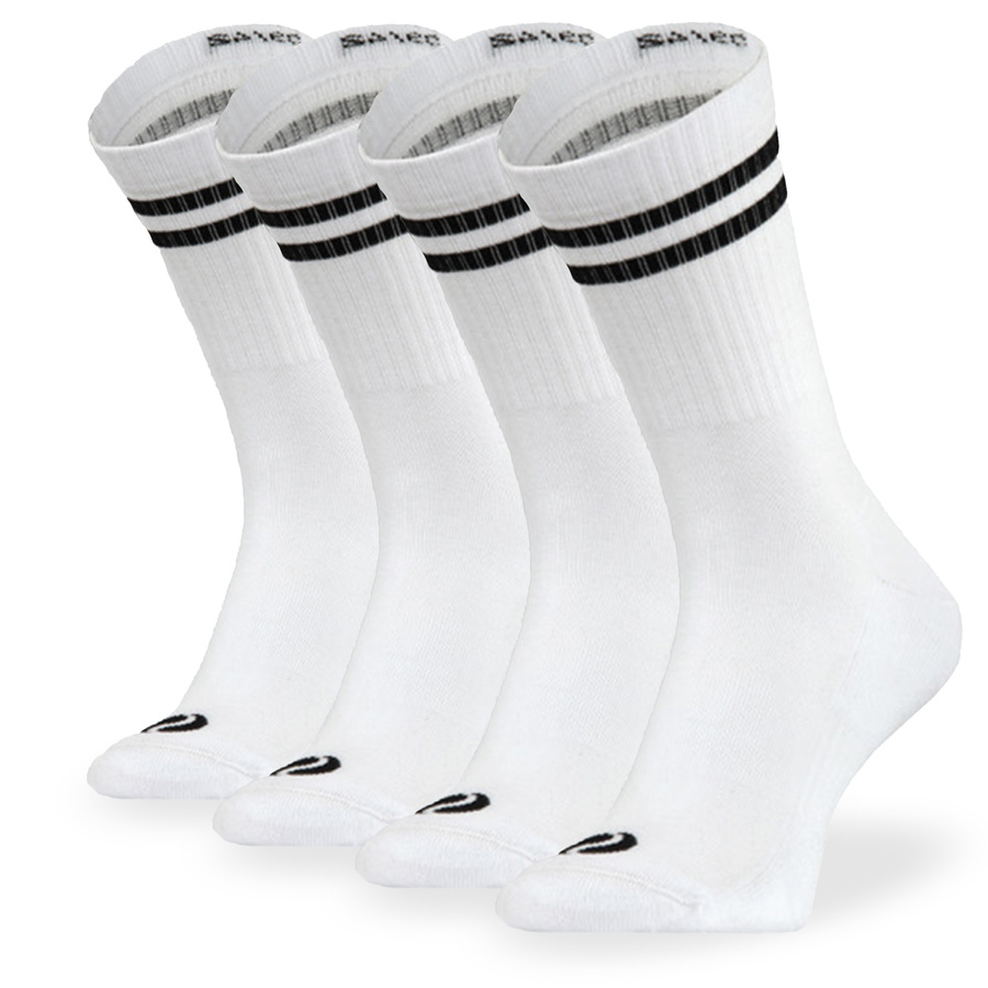 Lange Socken SKB04 Weiß Schwarz