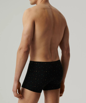 Herren-Boxershorts 3MH-204 Grau/Grün/Schwarz/Bunt