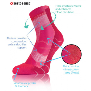 6X Sportowe krótkie skarpety dla biegaczy AMZ Sesto Senso