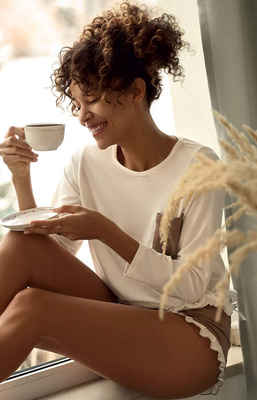 piżama damska zestaw Ronnie czerwona Dkaren