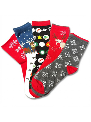 Damen Weihnachtssocken 5er-Pack